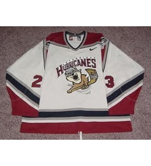 Custom WHL Lethbridge Hurricanes 00 01 Derek Parker Home Hockey Jersey White